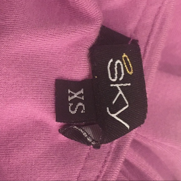 SKY Light Purple Embellished V-neck Top Sz XS - Picture 10 of 11